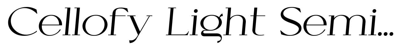 Cellofy Light Semi Expanded Italic